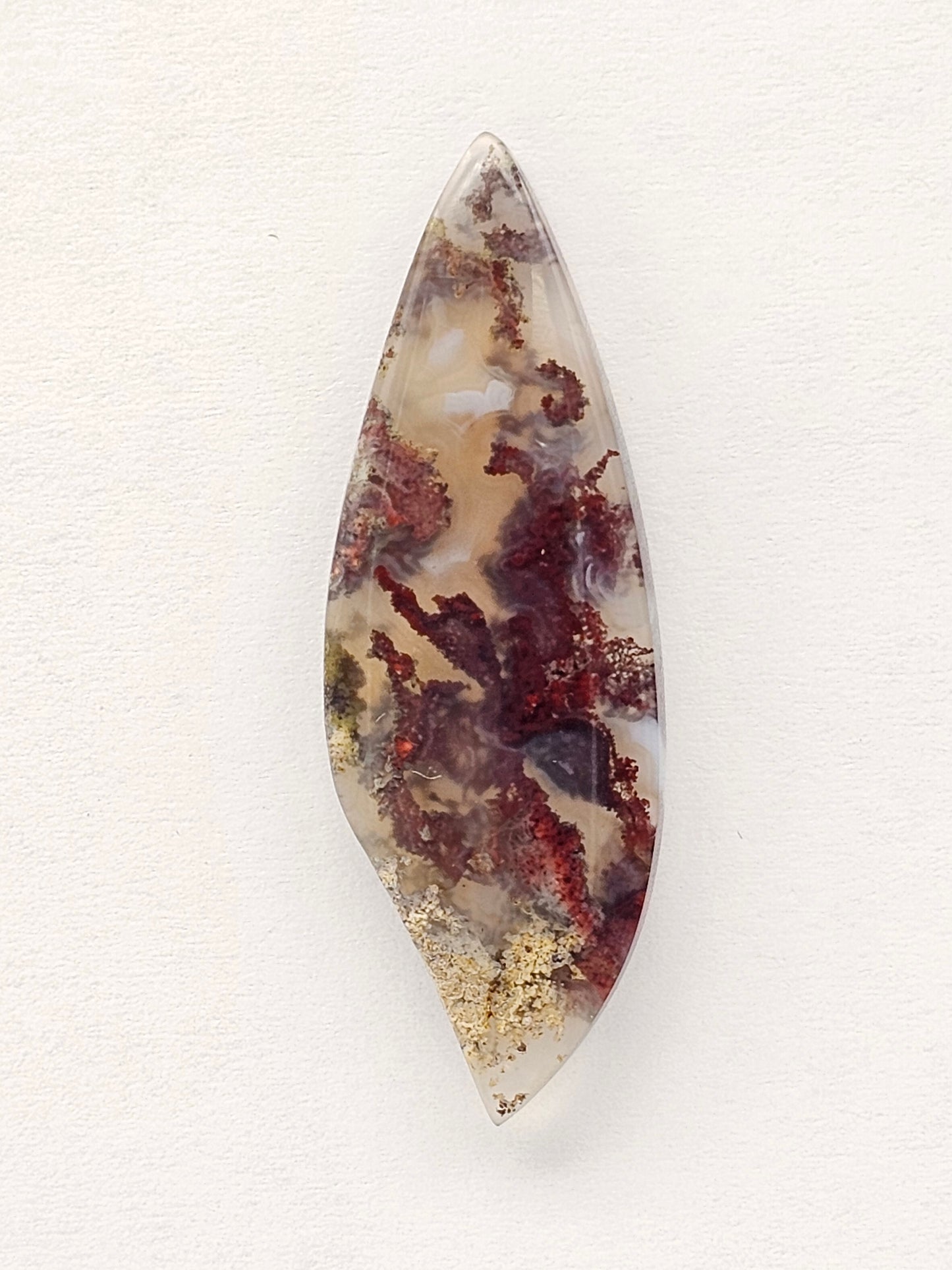 Moss agate cabochon