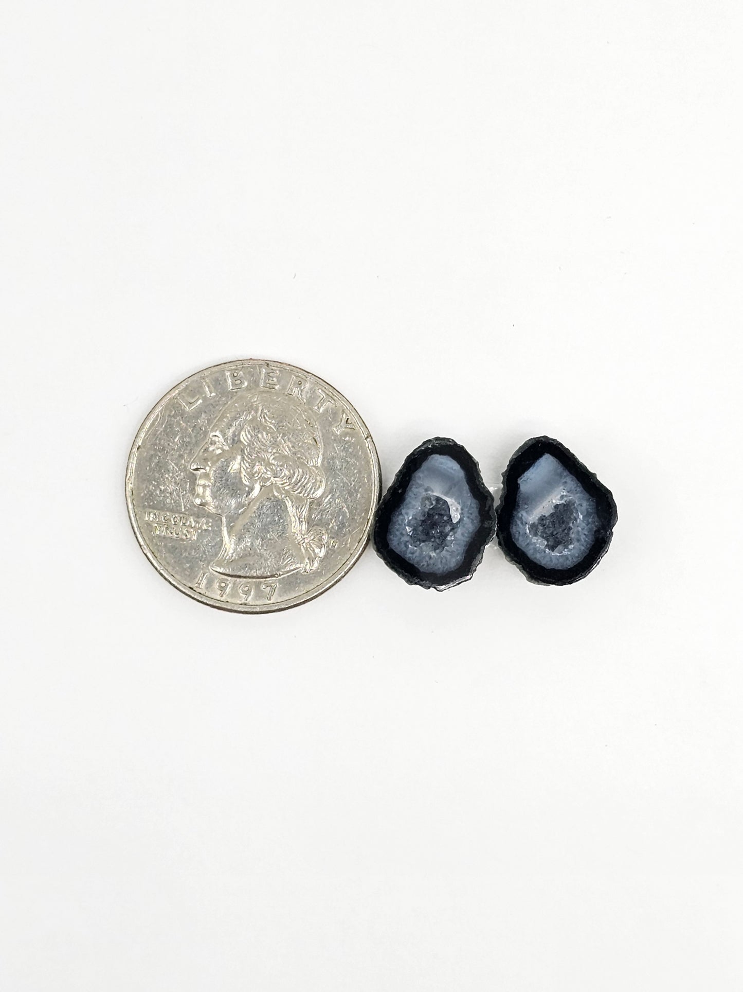 Tabasco Geode Cabochon Pair | Natural Mexican Geode