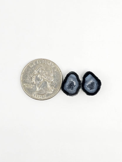 Tabasco Geode Cabochon Pair | Natural Mexican Geode