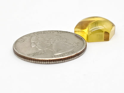 Amber Hexagon Cabochon