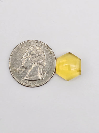 Amber Hexagon Cabochon