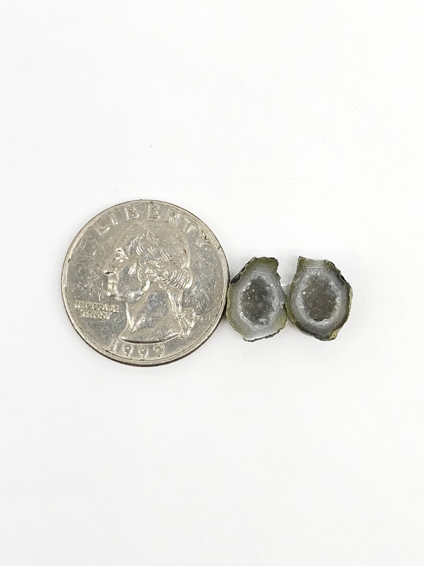 Tabasco Geode Cabochon Pair | Natural Mexican Geode