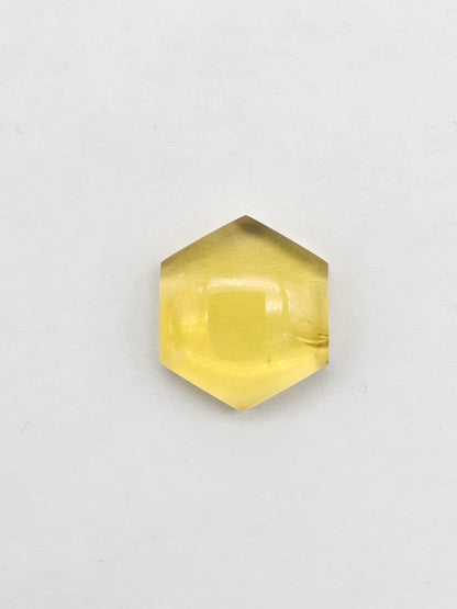 Amber Hexagon Cabochon