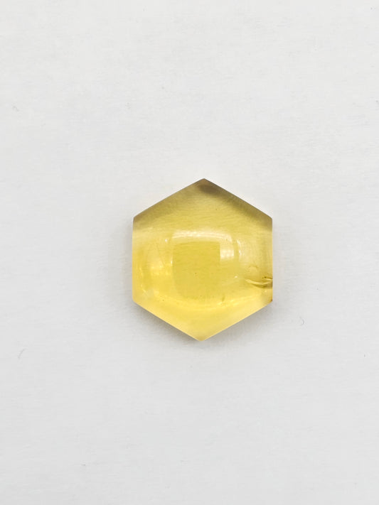Amber Hexagon Cabochon