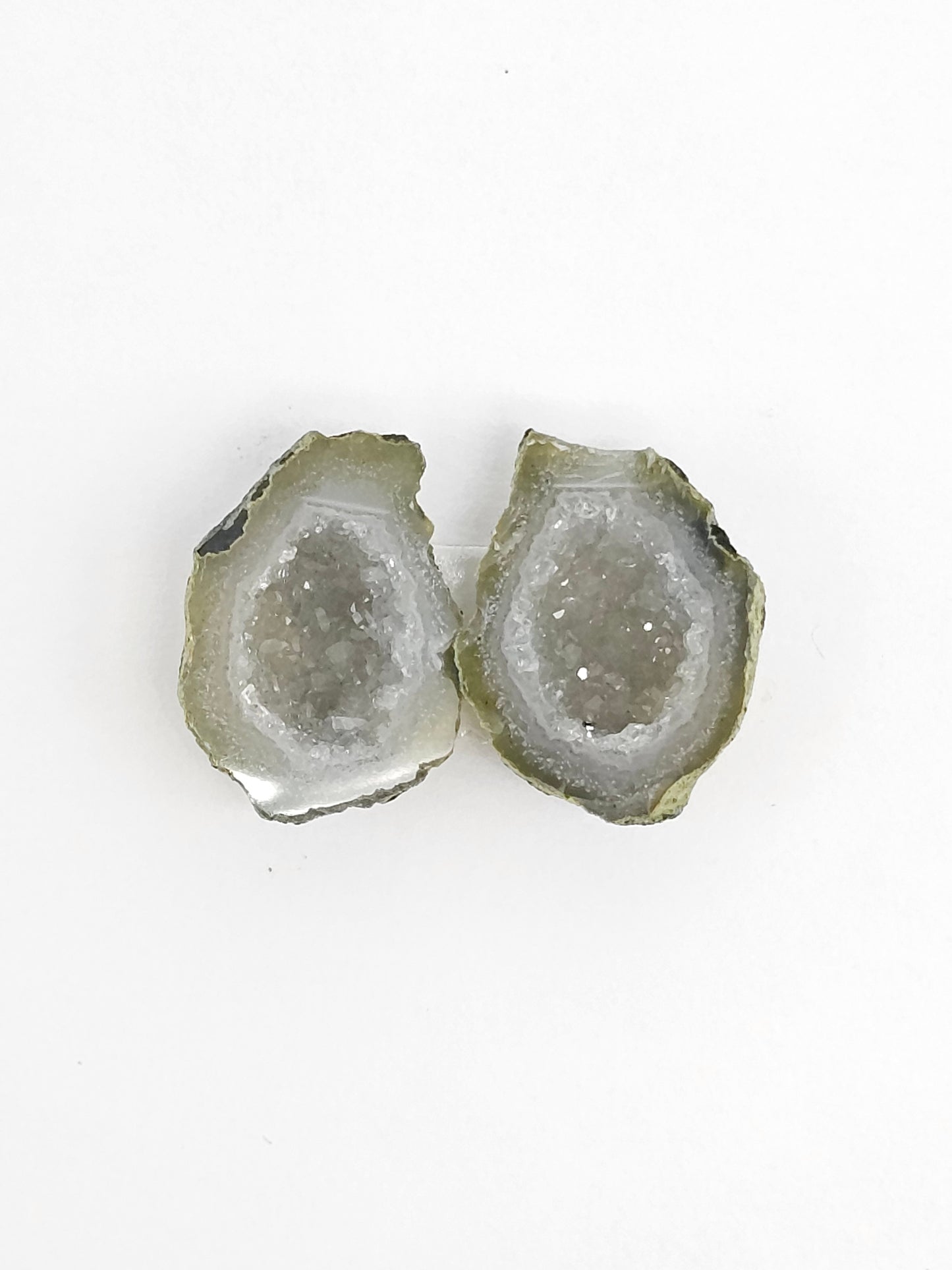 Tabasco Geode Cabochon Pair | Natural Mexican Geode