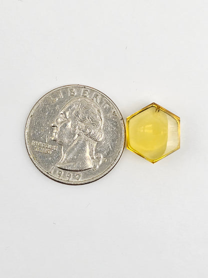 Amber Hexagon Cabochon