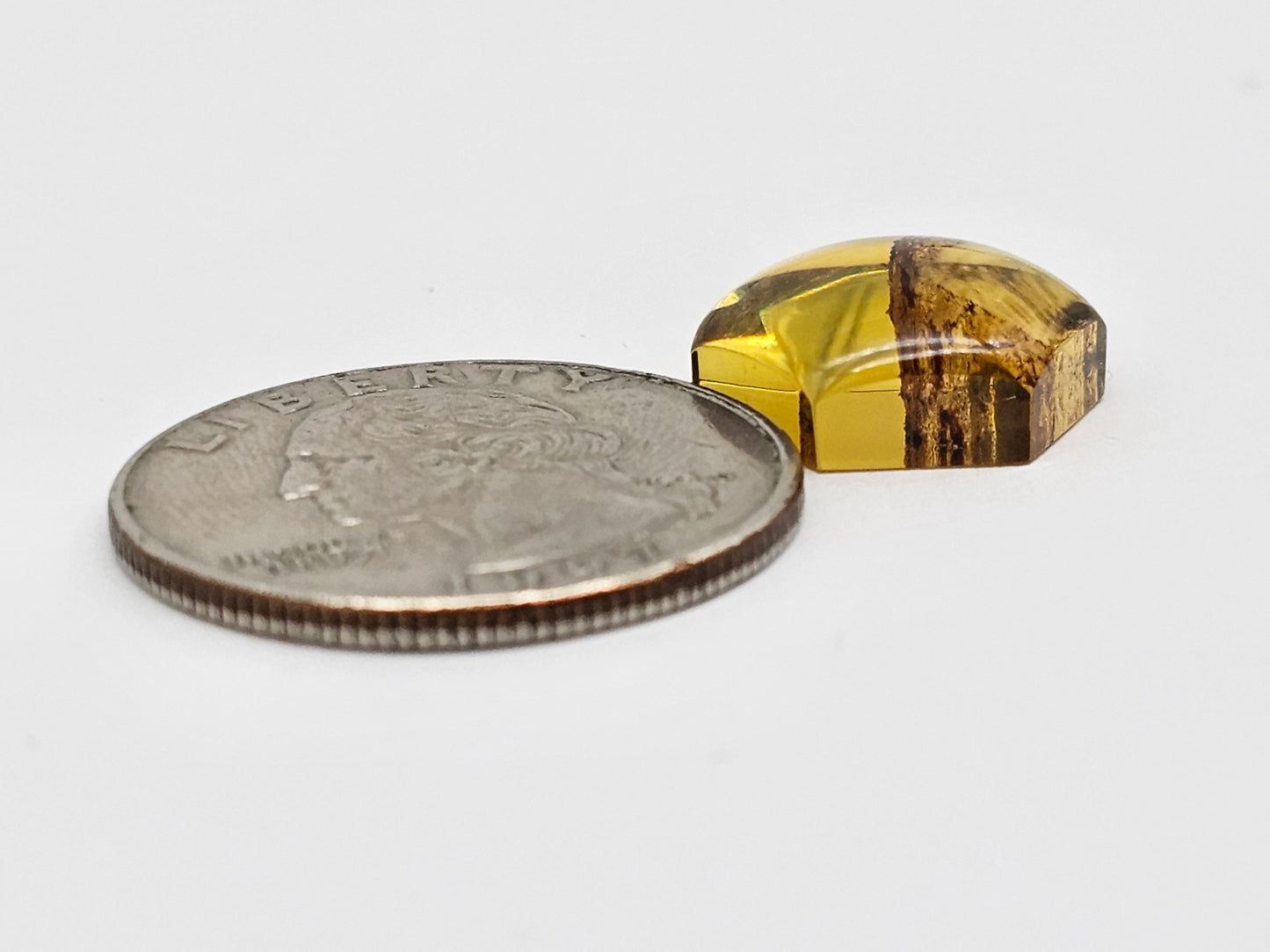 Amber Hexagon Cabochon