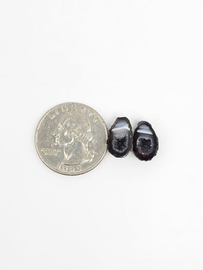 Tabasco Geode Cabochon Pair | Natural Mexican Geode