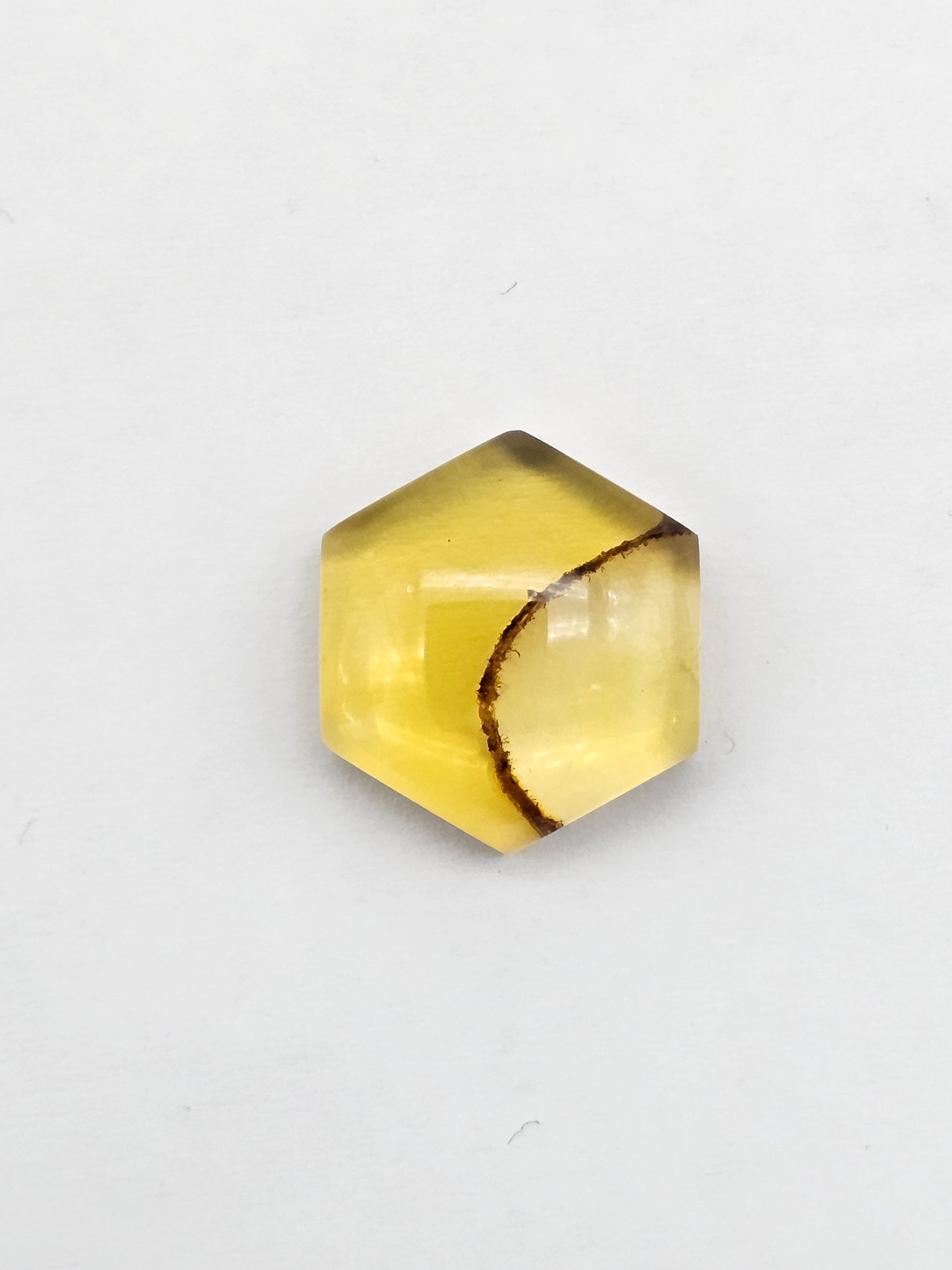 Amber Hexagon Cabochon
