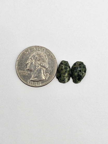 Tabasco Geode Cabochon Pair | Natural Mexican Geode