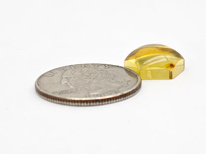 Amber Hexagon Cabochon