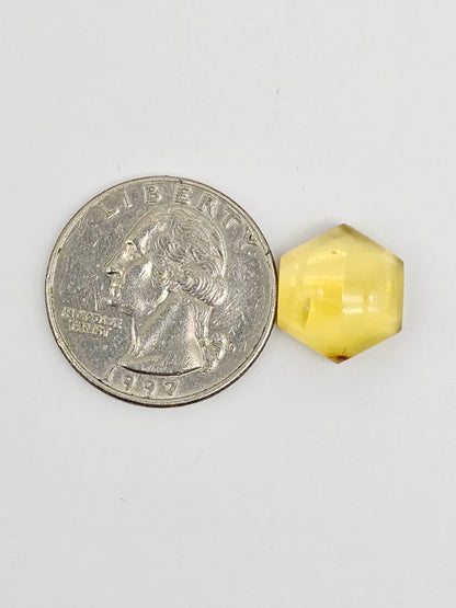 Amber Hexagon Cabochon