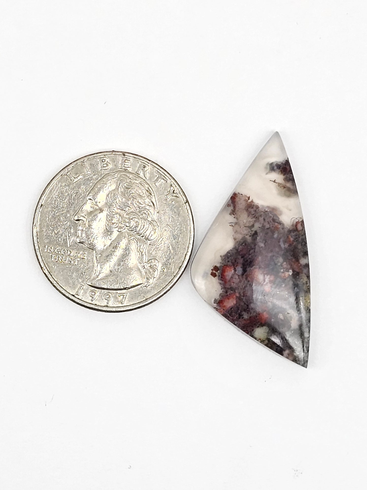 Moss agate cabochon