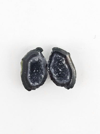 Tabasco Geode Cabochon Pair | Natural Mexican Geode