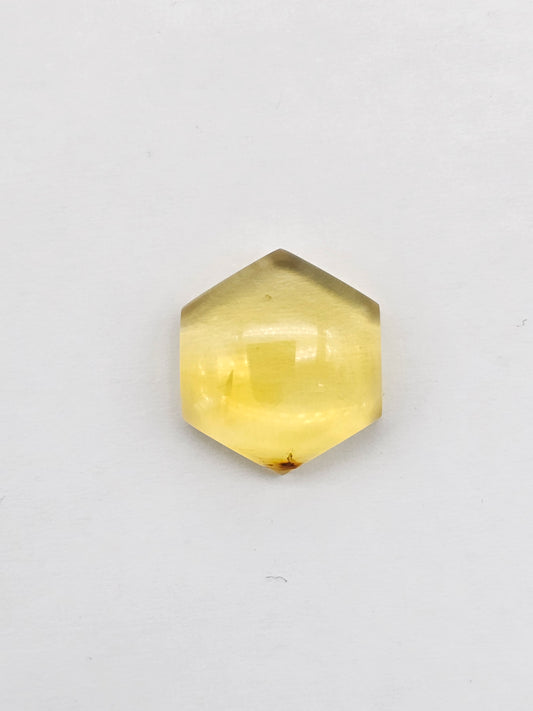 Amber Hexagon Cabochon