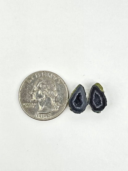 Tabasco Geode Cabochon Pair | Natural Mexican Geode