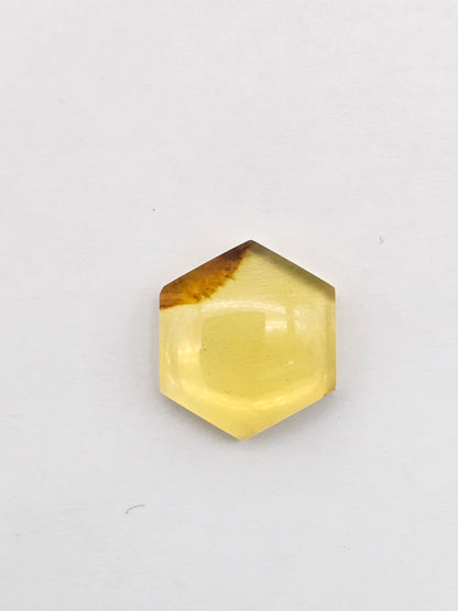 Amber Hexagon Cabochon