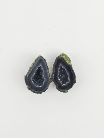 Tabasco Geode Cabochon Pair | Natural Mexican Geode