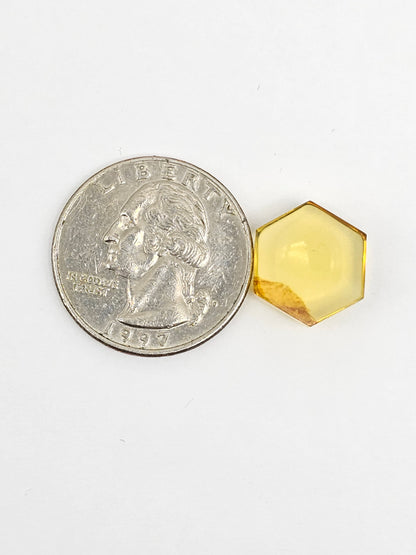 Amber Hexagon Cabochon