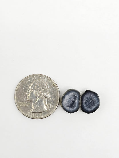Tabasco Geode Cabochon Pair | Natural Mexican Geode