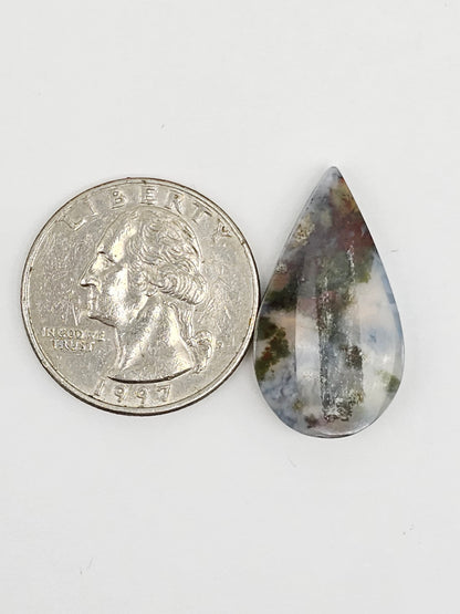 Moss agate cabochon
