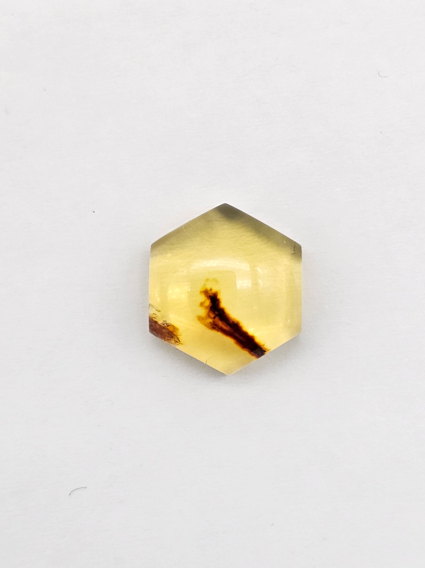 Amber Hexagon Cabochon