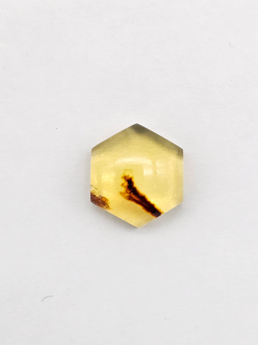 Amber Hexagon Cabochon