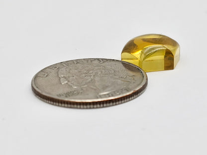 Amber Hexagon Cabochon