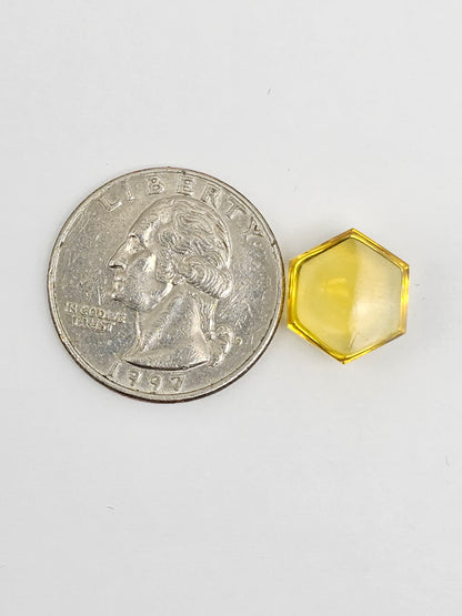 Amber Hexagon Cabochon