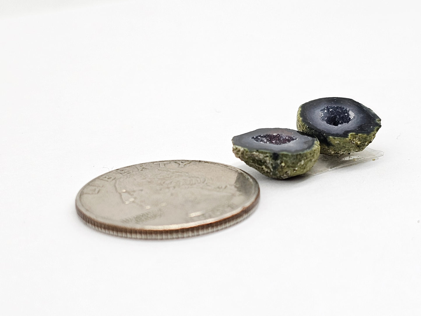 Tabasco Geode Cabochon Pair | Natural Mexican Geode