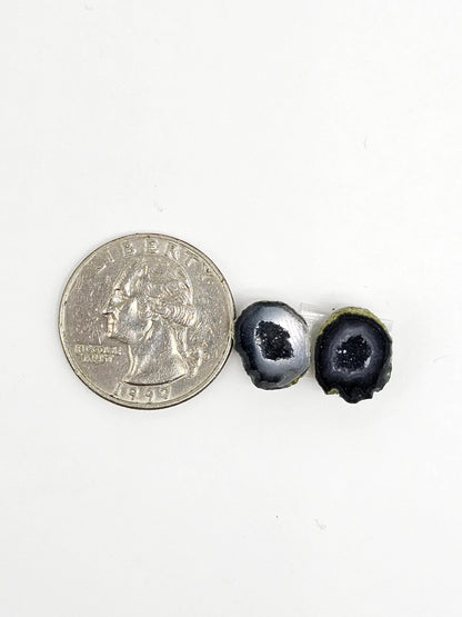 Tabasco Geode Cabochon Pair | Natural Mexican Geode