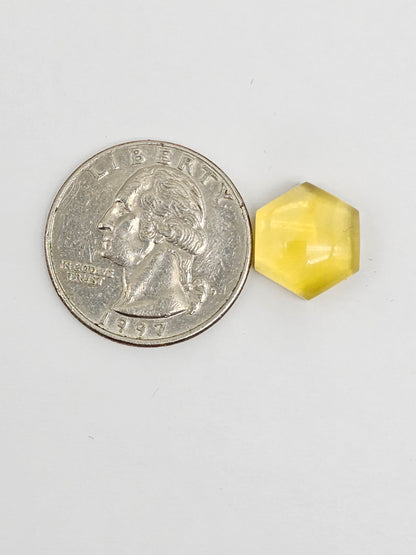 Amber Hexagon Cabochon