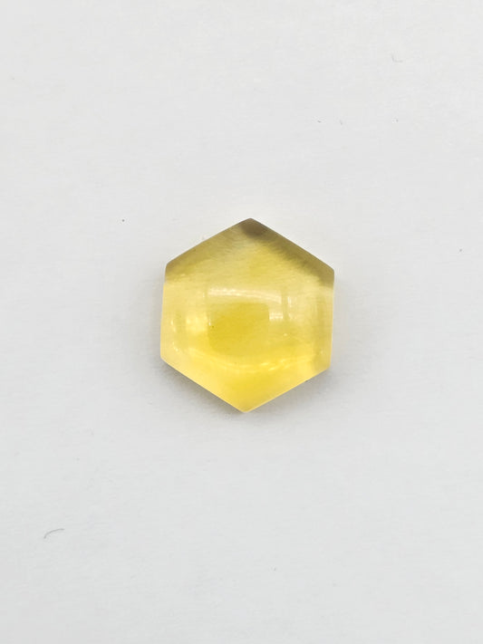 Amber Hexagon Cabochon