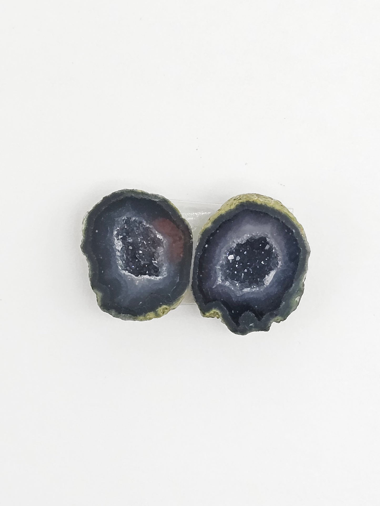 Tabasco Geode Cabochon Pair | Natural Mexican Geode