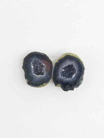 Tabasco Geode Cabochon Pair | Natural Mexican Geode