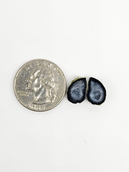 Tabasco Geode Cabochon Pair | Natural Mexican Geode