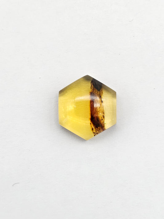 Amber Hexagon Cabochon