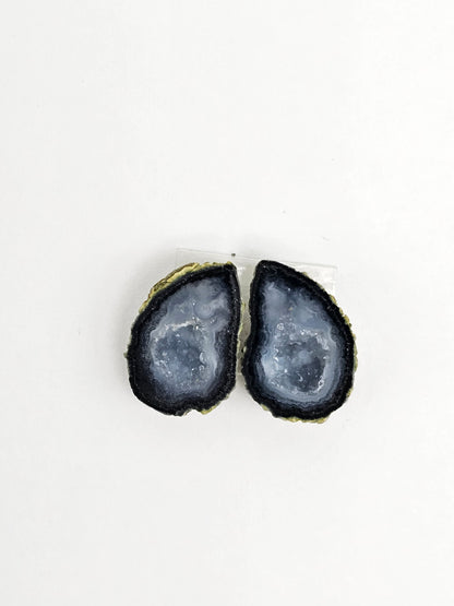 Tabasco Geode Cabochon Pair | Natural Mexican Geode