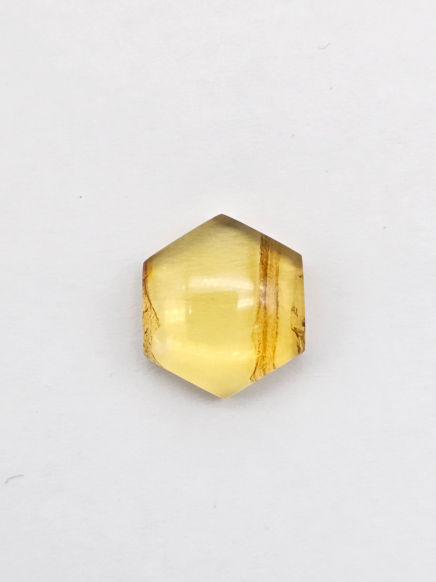 Amber Hexagon Cabochon