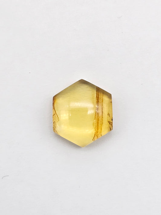 Amber Hexagon Cabochon