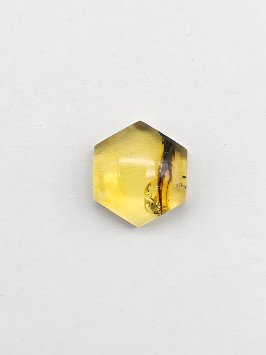 Amber Hexagon Cabochon