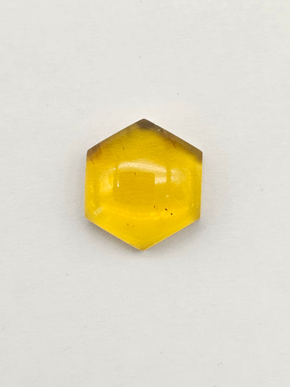 Amber Hexagon Cabochon