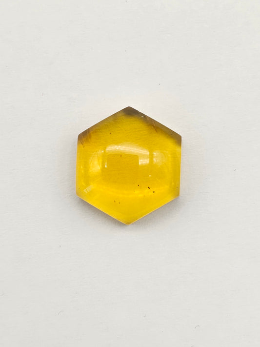 Amber Hexagon Cabochon