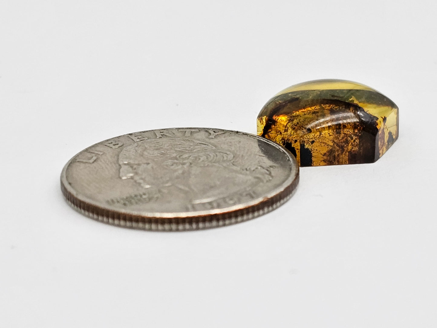 Amber Hexagon Cabochon