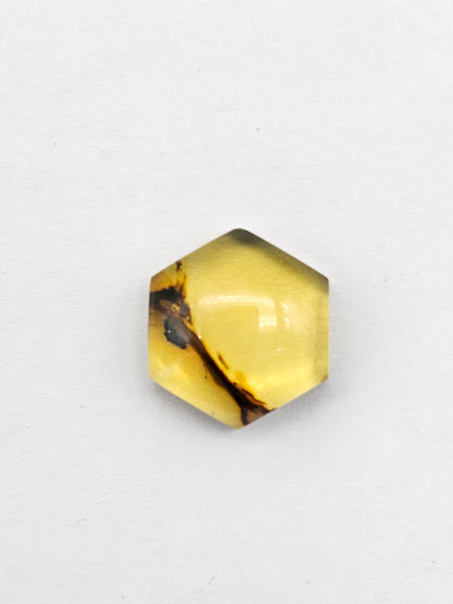 Amber Hexagon Cabochon