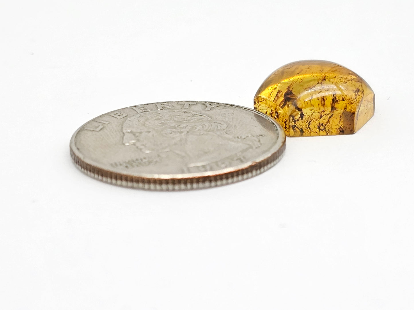 Amber Hexagon Cabochon
