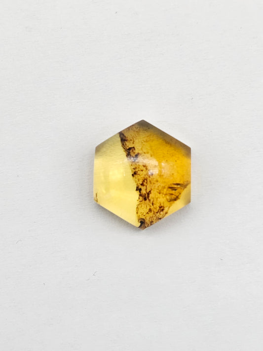 Amber Hexagon Cabochon