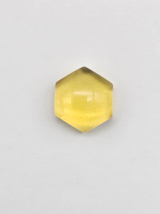 Amber Hexagon Cabochon