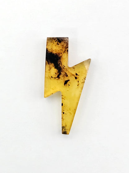 Amber Lightning Bolt Cabochon