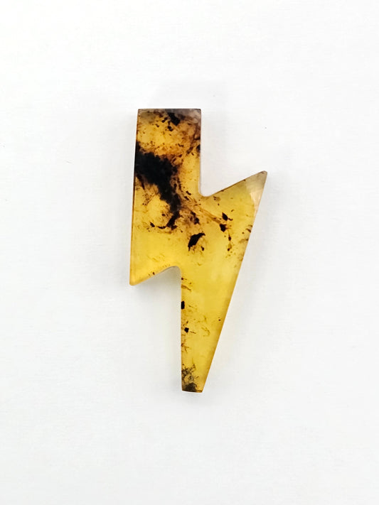Amber Lightning Bolt Cabochon